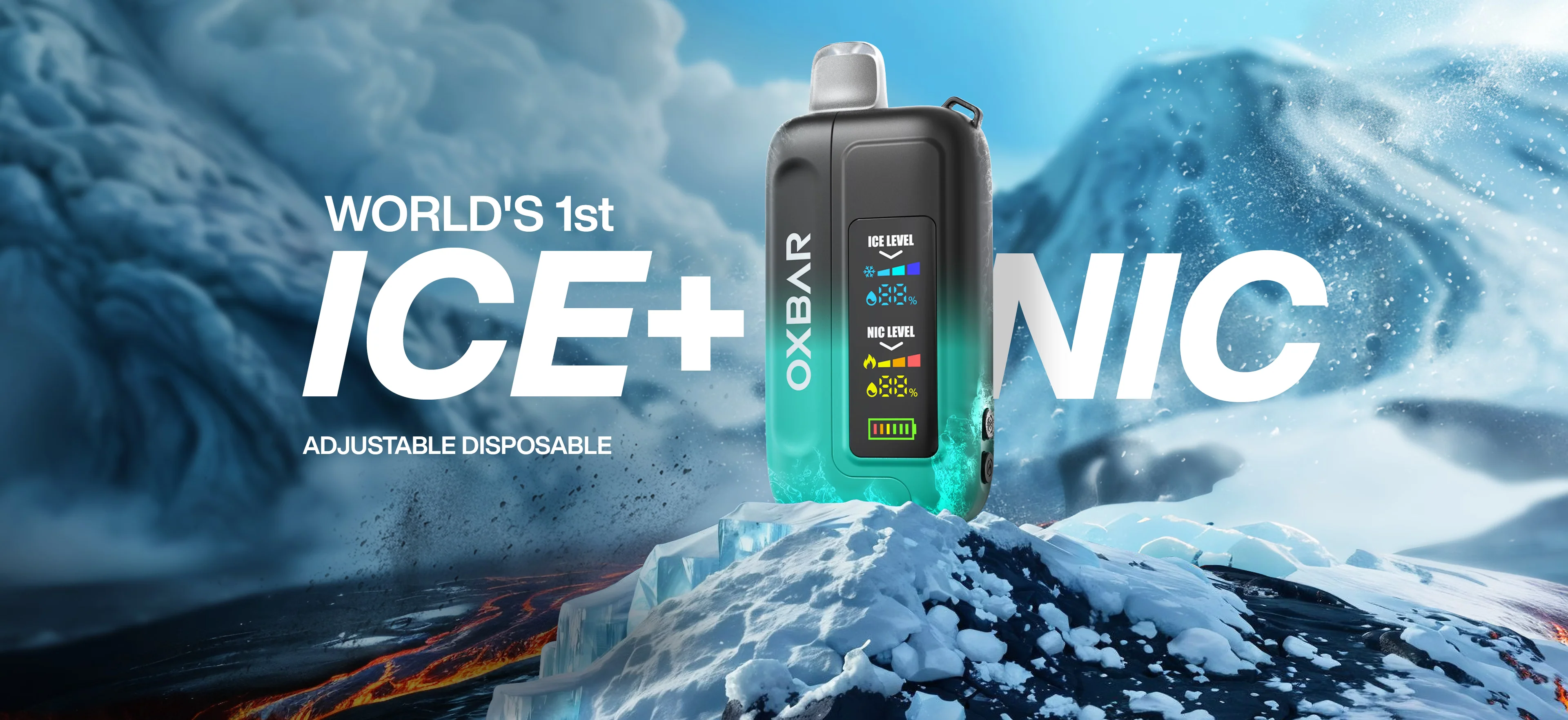 OXBAR ICENIC, the world's FIRST ICE+NIC adjustable disposable