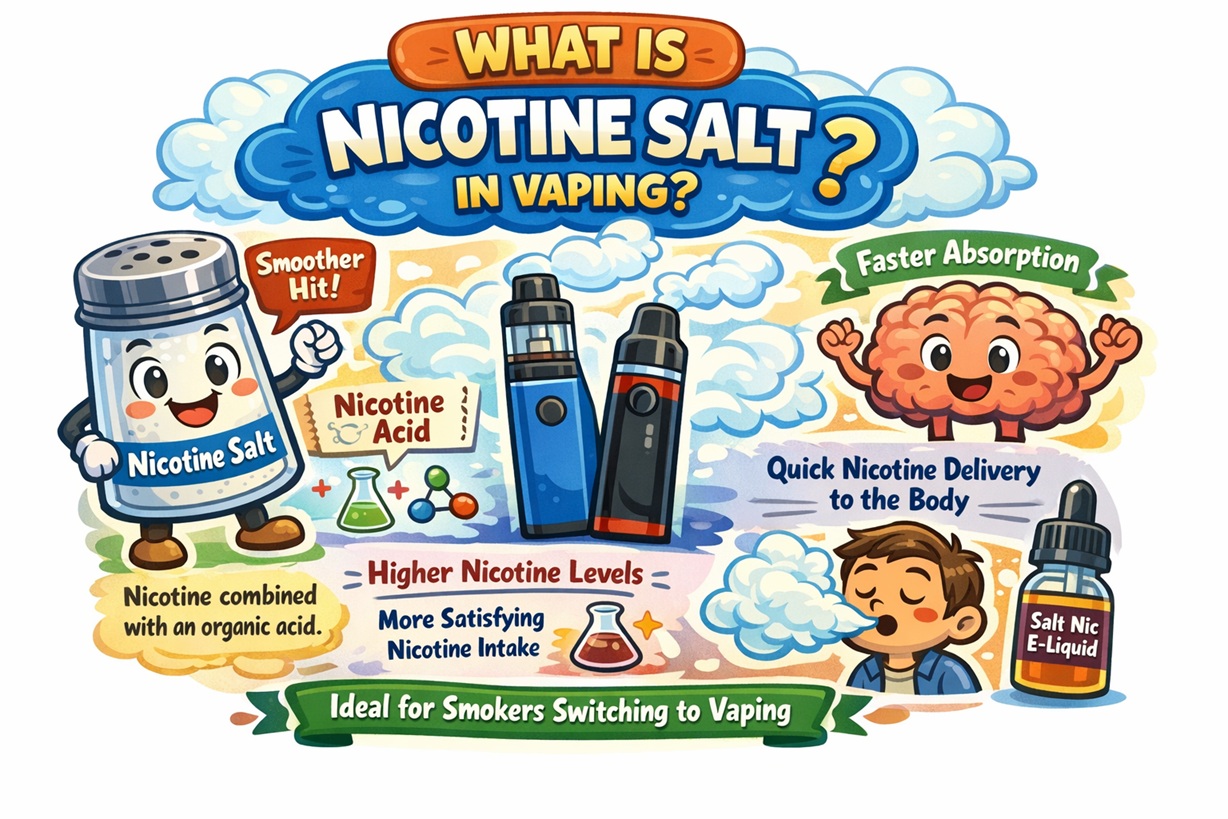 What Is Nicotine Salt in Vaping? Differences, Strengths, and How It Compares to Regular Nicotine
