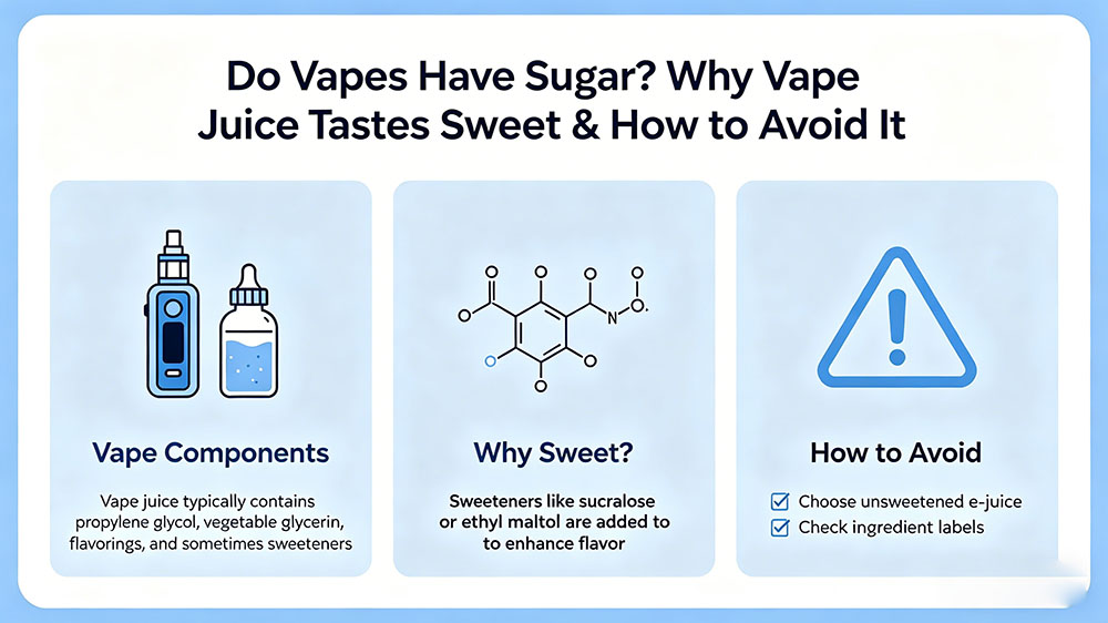 Do Vapes Have Sugar Why Vape Juice Tastes Sweet & How to Avoid It