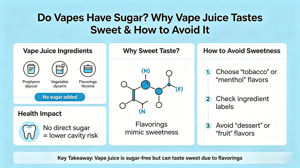 Do Vapes Have Sugar Why Vape Juice Tastes Sweet & How to Avoid It