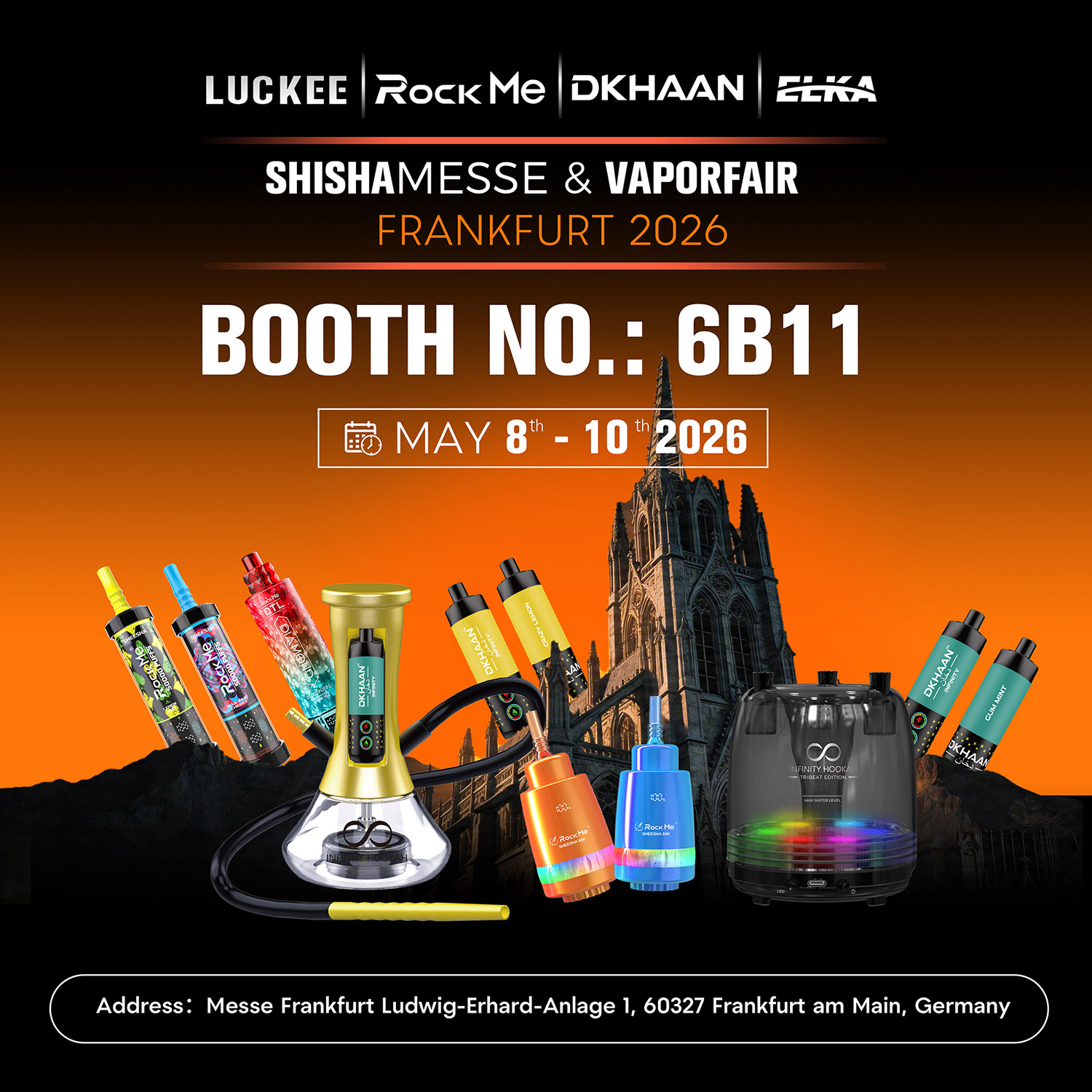 Meet LUCKEE at ShishaMesse & VaporFair Frankfurt 2026