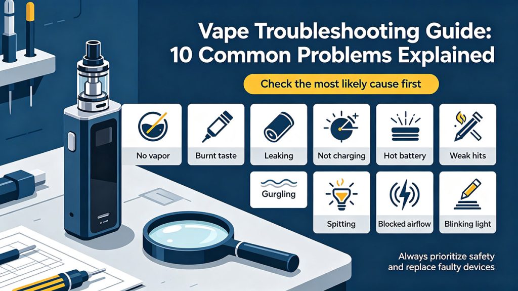 Vape Troubleshooting Guide: 10 Common Problems Explained