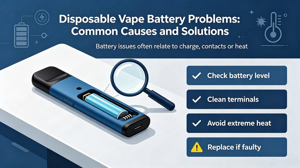 Problemas con la batería de los vapes desechables: causas comunes y soluciones