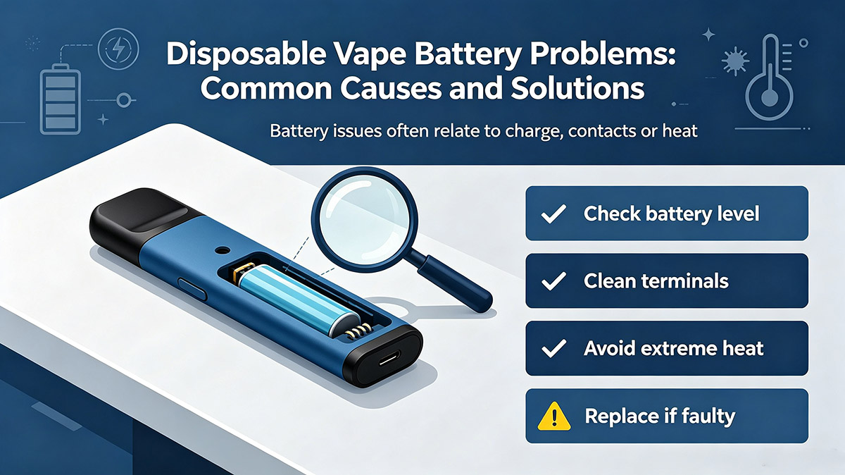Problemas con la batería de los vapes desechables: causas comunes y soluciones